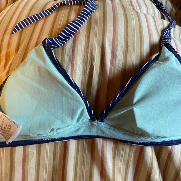 NWT set of 2 large Prana striped tie back swimsuit tops bundle - Picture 9 of 14